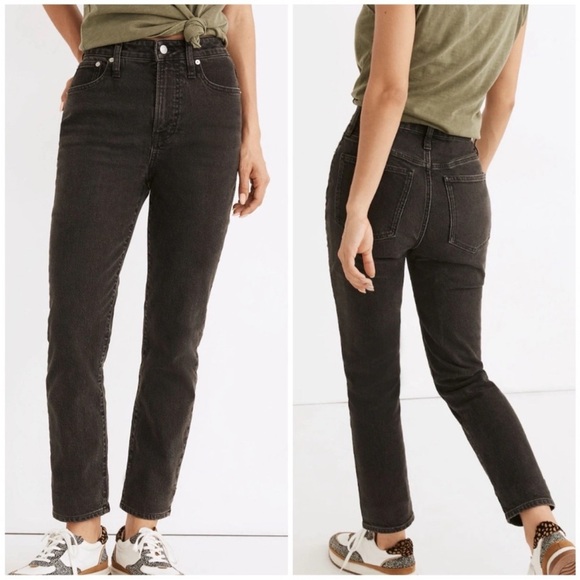Madewell The Curvy Perfect Vintage Jeans in Lunar Wash Black Size 28 - Picture 1 of 5